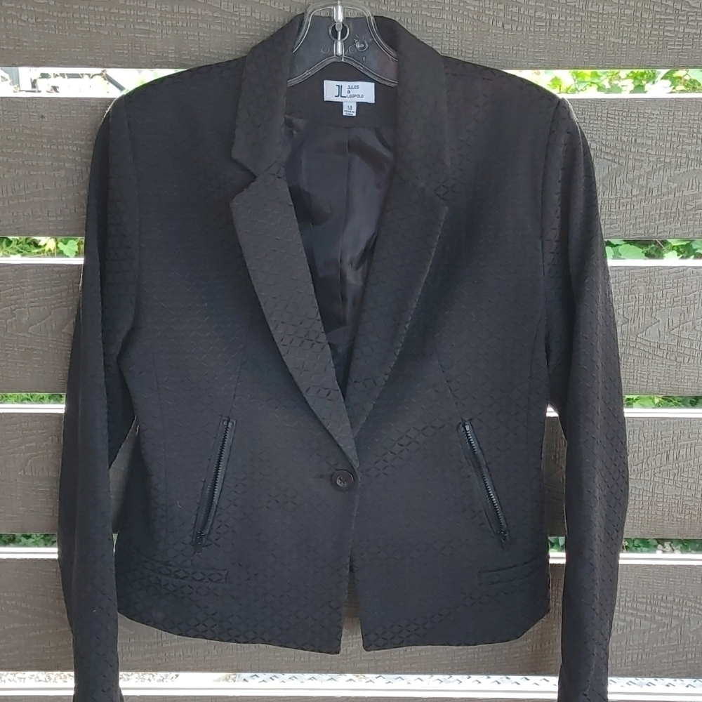 JL Jules and Leopold black blazer jacket size 14